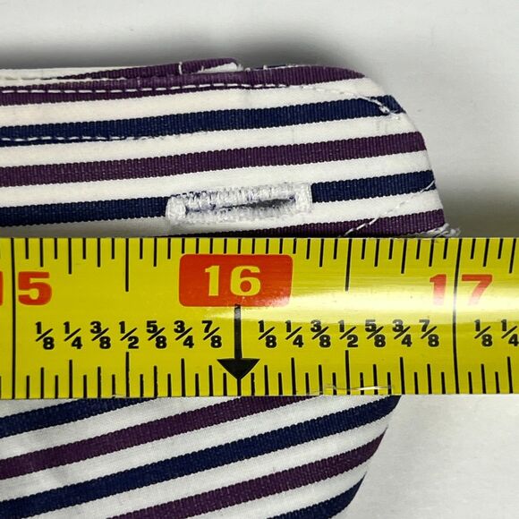 Brooks Brothers Dress Shirt Egyptian Ctn Sz 16-33 Slim Blue Stripe Button-Down - Picture 6 of 13